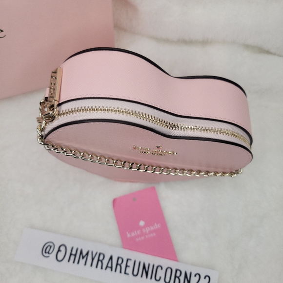Mini Kate Spade heart ♥️ Love Shack Pink Crossbody - Picture 14 of 16